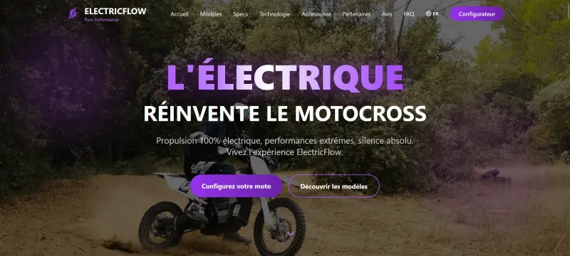 Electric Flow – Showcase Website par SDR Web, agence web Montpellier