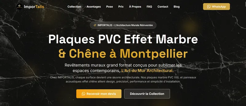 ImporTalis – Showcase Website par SDR Web, agence web Montpellier